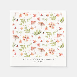 Lovely Little Ladybugs | 春の花のベビーシャワー スタンダードカクテルナプキン
