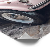 Lovely Little Pink Fiat in Paris ポスター (角)