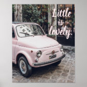 Lovely Little Pink Fiat in Paris ポスター (正面)
