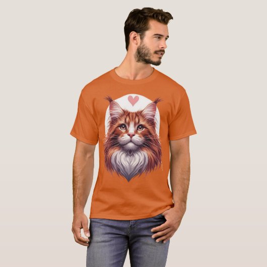 Lovely Maine Coon Tシャツ (正面フル)