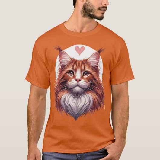 Lovely Maine Coon Tシャツ (正面)