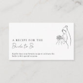 Lovely Modern Bridal Shower Recipe Share エンクロージャーカード (正面)