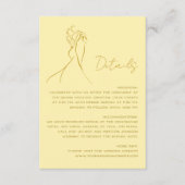 Lovely Modern Butter Yellow Wedding Details エンクロージャーカード (正面)