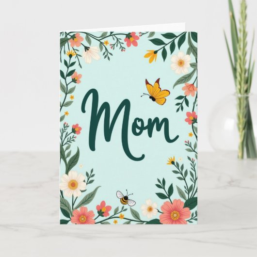 Lovely Mom Floral Art Card カード (正面)