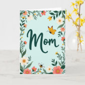 Lovely Mom Floral Art Card カード (黄色い花)