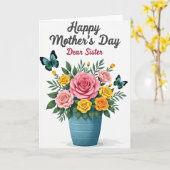 Lovely Mom Sister Day Card カード (黄色い花)