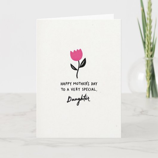 Lovely Mothers Day Daughter Card カード (正面)