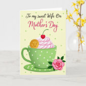 Lovely Mothers Day Dessert Card カード (黄色い花)