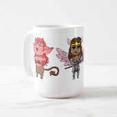 Lovely Mythical Ladies Mug コーヒーマグカップ (正面左)