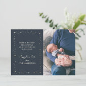 Lovely Navy Starry New Year Photo シーズンカード (スタンド正面)