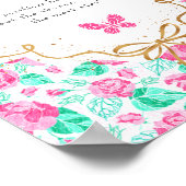 Lovely One 赤ちゃんのお祝い 哺乳瓶ハントゲームサイン ポスター (角)