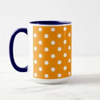 Lovely Orange Color With White Polka Dots マグカップ