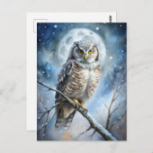 Lovely Owl ポストカード (正面/裏面)