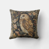 Lovely Owl in the Flowers Garden ,Gold Checkered クッション (裏面)