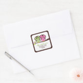 Lovely Owlsの住所ラベル スクエアシール (封筒)