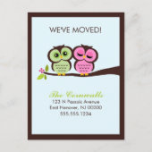 Lovely Owlsの動くアナウンス 案内ポストカード (正面)