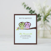 Lovely Owlsの動くアナウンス 案内ポストカード (スタンド正面)