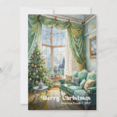 Lovely painted Christmas scene with festive glow シーズンカード (正面)