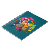 Lovely Pekin Robin Bird Pair ノートブック (左側)