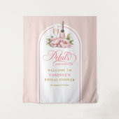 Lovely petals and prosecco gold blush party banner タペストリー (正面)