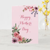  lovely PinkとLavenderの母の日カード カード (黄色い花)