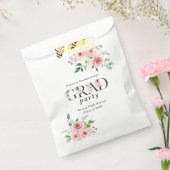Lovely Pink Floral GRAD Custom Graduation Party  フェイバーバッグ (封をした状態)