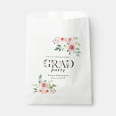 Lovely Pink Floral GRAD Custom Graduation Party  フェイバーバッグ (正面)