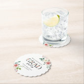 Lovely Pink Floral GRAD Custom Party  ペーパーコースター (インサイチュ)