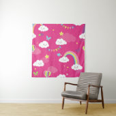Lovely Pink Rainbow Sky repeating pattern. A seaml タペストリー (インサイチュ)