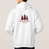 Lovely Plaid Tree Christmas Pullover Festive Outfi パーカ (裏面)