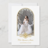 Lovely Quinceañera Spanish Stilysh Gold Chic Arch  招待状 (正面)