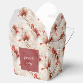 Lovely Red and White Floral フェイバーボックス (オープン)