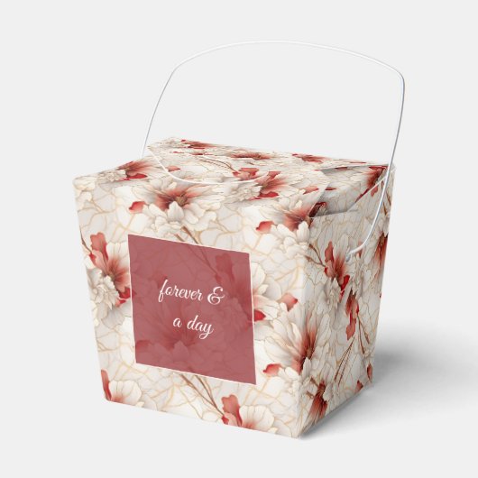 Lovely Red and White Floral フェイバーボックス (正面サイド)