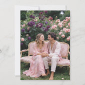 Lovely Rustic Pink Shades Church Wedding  招待状 (正面)