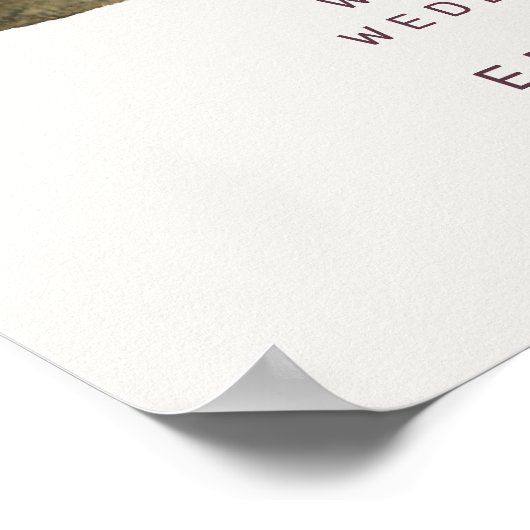 Lovely Rustic Pink Tones Church Wedding ポスター (角)