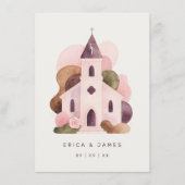 Lovely Rustic Pink Tones Church Wedding メニュー (正面)