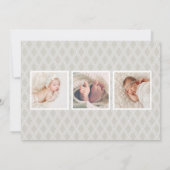 Lovely Scriptフォトオーバーレイ誕生のお知らせ 案内状 (裏面)