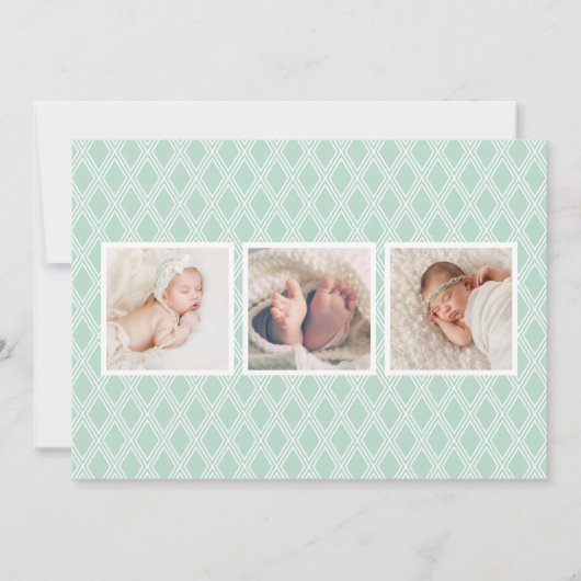 Lovely Scriptフォトオーバーレイ誕生のお知らせ 案内状 (裏面)