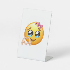 Lovely Smiling Emoji Tabletop Sign for Office  台座サイン