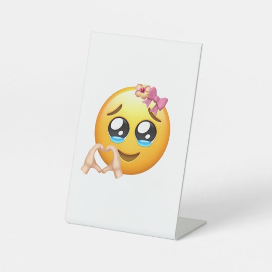 Lovely Smiling Emoji Tabletop Sign for Office  台座サイン (正面)
