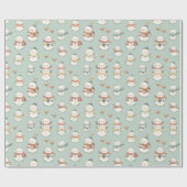 lovely snow man design ラッピングペーパー (フラット)