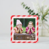 Lovely Stripes Valentine Photo Card シーズンカード (スタンド正面)