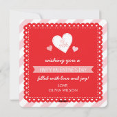 Lovely Stripes Valentine Photo Card シーズンカード (裏面)