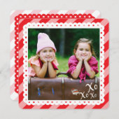 Lovely Stripes Valentine Photo Card シーズンカード (正面/裏面)