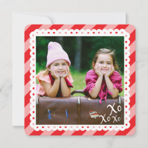 Lovely Stripes Valentine Photo Card シーズンカード