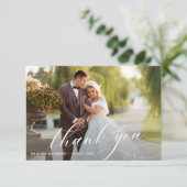 Lovely Stylish Calligraphy Wedding  サンキューカード (スタンド正面)