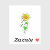 Lovely Sunflower Custom-Cut Vinyl Sticker シール (シート)
