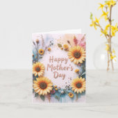 Lovely Sunflowers 3D Mother's Day カード (黄色い花)