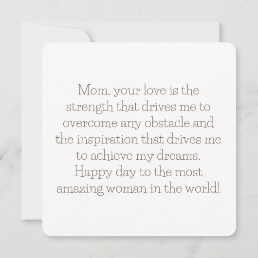 Lovely Sunflowers 3D Mother's Day カード (裏面)