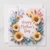Lovely Sunflowers 3D Mother's Day カード (正面)